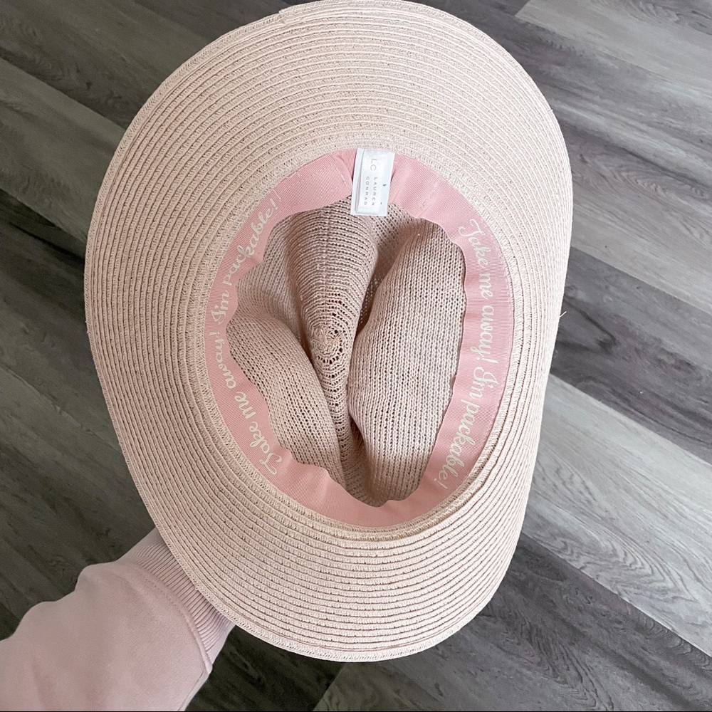Lauren Conrad Blush Textured Panama Hat - Picture 3 of 6